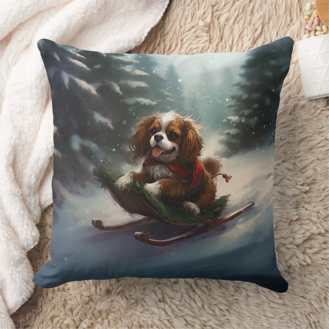 Cavalier King Charles Spaniel Kerstsneeuw Kussen (Deken)