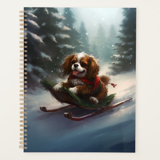 Cavalier King Charles Spaniel Kerstsneeuw Planner (Voorkant)
