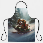 Cavalier King Charles Spaniel Kerstsneeuw Schort (Voorkant)