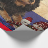Cavalier King Charles Spaniel Kerstverpakking Cadeaupapier (Hoek)