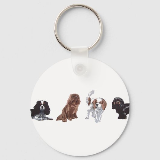 cavalier King Charles Spaniel keyring, sleutelhang Sleutelhanger (Voorkant)