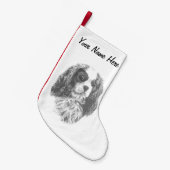 Cavalier King Charles Spaniel Kleine Kerstsok (Voorkant (Hangend))