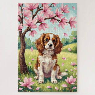 Cavalier King Charles Spaniel Lente Bloesem Hond Legpuzzel