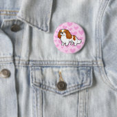Cavalier King Charles Spaniel Love Ronde Button 5,7 Cm (In situ)