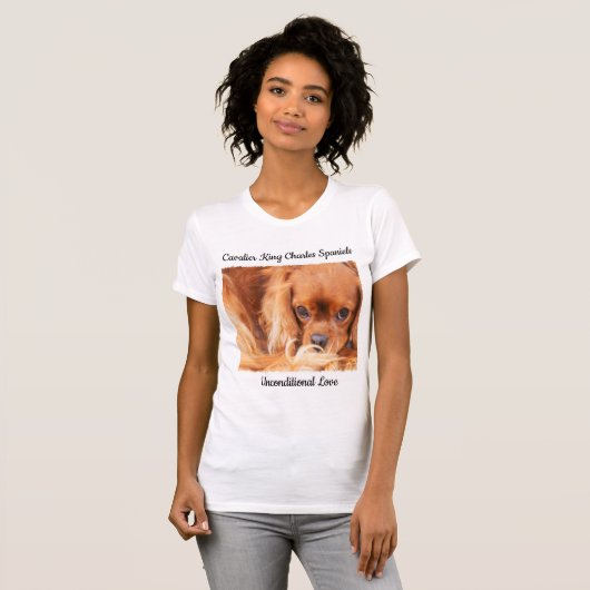 Cavalier King Charles Spaniel Love T-shirt (Voorkant volledig)