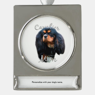 Cavalier King Charles Spaniel mam 2 Verzilverd Banner Ornament