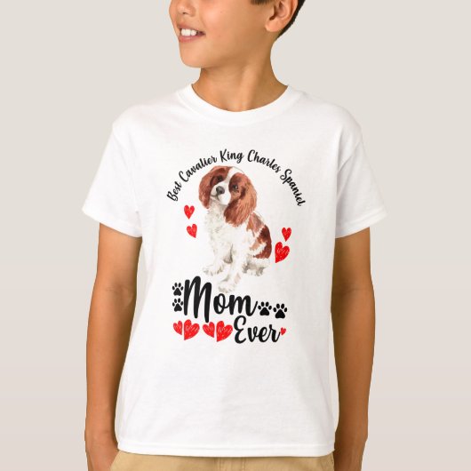 Cavalier King Charles Spaniel Mam Ever T-shirt (Voorkant)