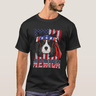 Cavalier King Charles Spaniel Merica 4 juli D T-shirt