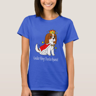 Cavalier King Charles Spaniel met Kroon en Robe T-shirt