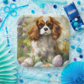 Cavalier King Charles Spaniel met paaseieren Papieren Bordje (Feest)