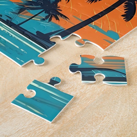 Cavalier King Charles Spaniel met zonnebril Legpuzzel (Zijkant)