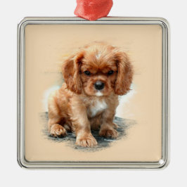 Cavalier King Charles Spaniel Metalen Ornament