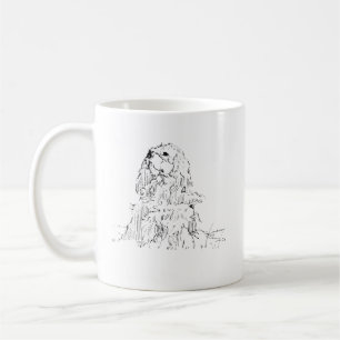 Cavalier King Charles Spaniel mok, Minimalistische Koffiemok
