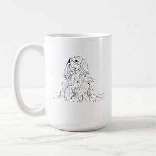 Cavalier King Charles Spaniel mok, Minimalistische Koffiemok