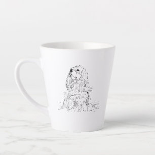 Cavalier King Charles Spaniel mok, Minimalistische Latte Mok