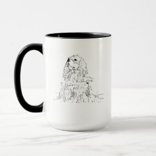 Cavalier King Charles Spaniel mok, Minimalistische Mok