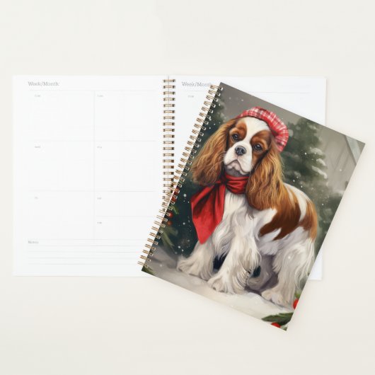 Cavalier King Charles Spaniel Noël Chien (Devant avec enveloppe)