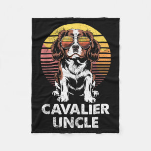 Cavalier King Charles Spaniel Oom Vintage Hondenbe Fleece Deken