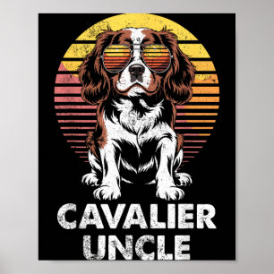 Cavalier King Charles Spaniel Oom Vintage Hondenbe Poster