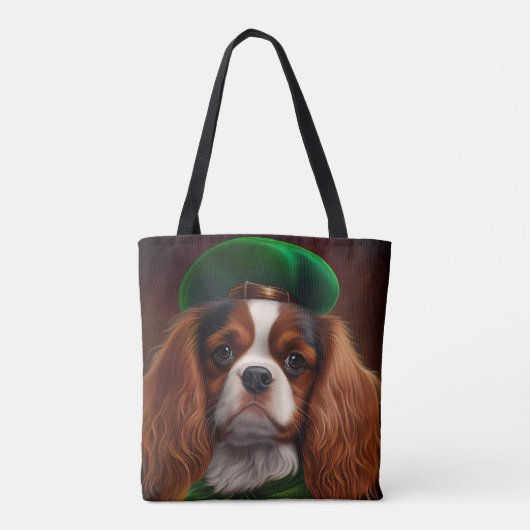Cavalier King Charles Spaniel op St. Patrick's Day Draagtas (Achterkant)