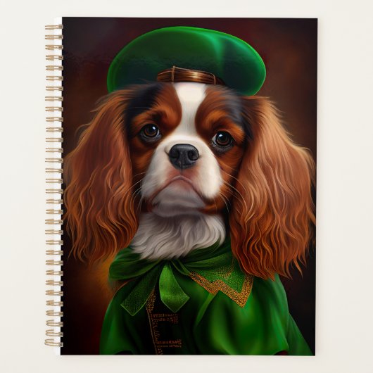 Cavalier King Charles Spaniel op St. Patrick's Day Planner (Voorkant)