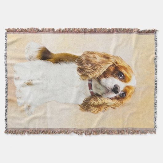 Cavalier King Charles Spaniel Original Painting Deken (Voorkant)