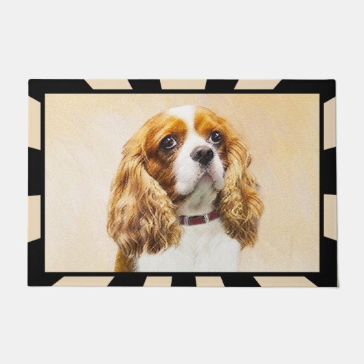 Cavalier King Charles Spaniel Original Painting Deurmat (Voorkant)