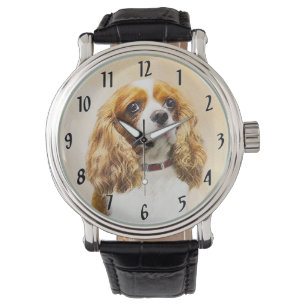 Cavalier King Charles Spaniel Original Painting Horloge