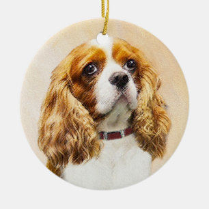 Cavalier King Charles Spaniel Original Painting Keramisch Ornament