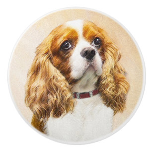 Cavalier King Charles Spaniel Original Painting Keramische Knop