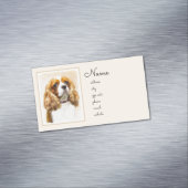 Cavalier King Charles Spaniel Original Painting Magnetisch Visitekaartje (Voorbeeld)