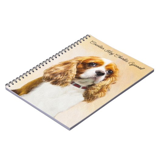 Cavalier King Charles Spaniel Original Painting No Notitieboek (Linkerzijde)