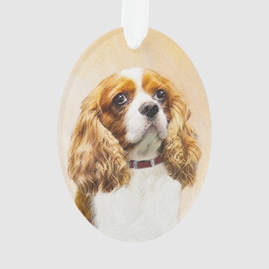 Cavalier King Charles Spaniel Original Painting Ornament (achterkant)