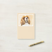 Cavalier King Charles Spaniel Original Painting Post-it® Notes (Op bureau)