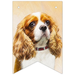 Cavalier King Charles Spaniel Original Painting Vlaggetjes