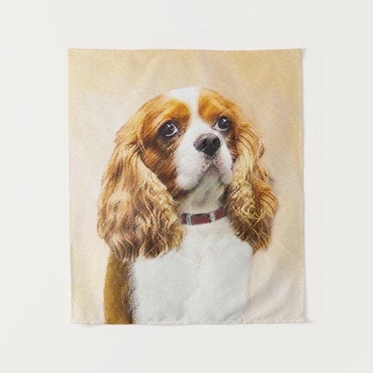 Cavalier King Charles Spaniel Original Painting Wandkleed (Voorkant)