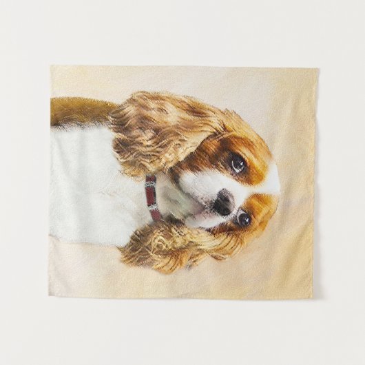 Cavalier King Charles Spaniel Original Painting Wandkleed (Voorkant (horizontaal))