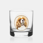Cavalier King Charles Spaniel Original Painting Whisky Glas (Achterkant)