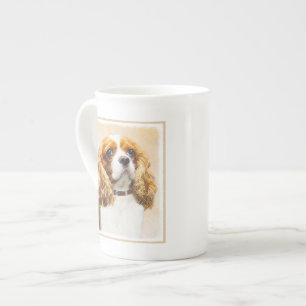 Cavalier King Charles Spaniel origineel schilderij Porselein Kop