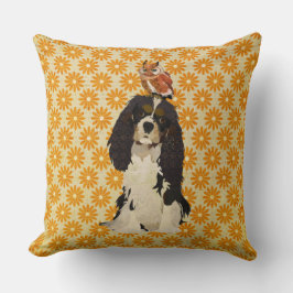 Cavalier King Charles Spaniel & Owl Pillow Kussen