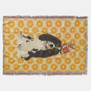 Cavalier King Charles Spaniel & Owl Throw Blanket Deken