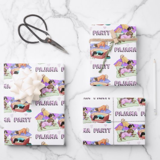 Cavalier King Charles Spaniel Pajama Party Paper (Voorkant)