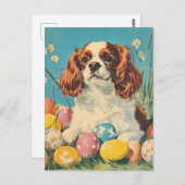 Cavalier King Charles Spaniel  Pasen Briefkaart (Voorkant / Achterkant)