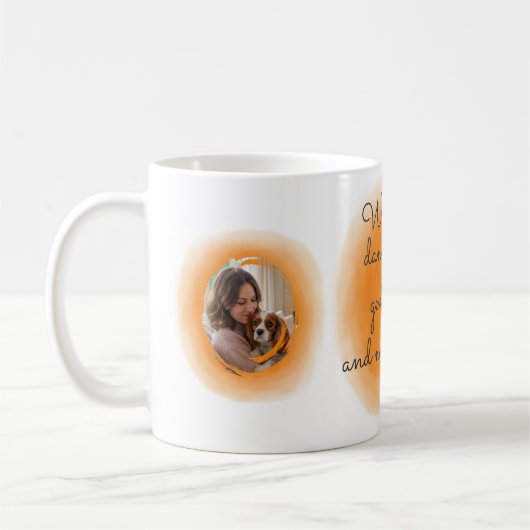 Cavalier King Charles Spaniel Pastel Oranje Aangep Koffiemok (Links)