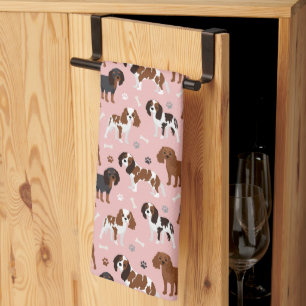 Cavalier King Charles Spaniel Paws and Botten Kitc Theedoek