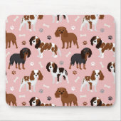 Cavalier King Charles Spaniel Paws and Botten Mous Muismat (Voorkant)