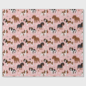 Cavalier King Charles Spaniel Paws and Botten Wrap Cadeaupapier (Vlak)