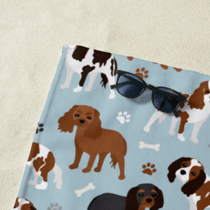 Cavalier King Charles Spaniel Paws en Botten Strandlaken