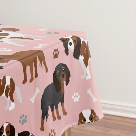 Cavalier King Charles Spaniel Paws en Botten Tafelkleed (Voorbeeld)