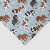 Cavalier King Charles Spaniel Paws en Botten Tissuepapier (Detail)